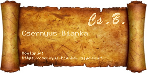 Csernyus Bianka névjegykártya