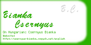 bianka csernyus business card